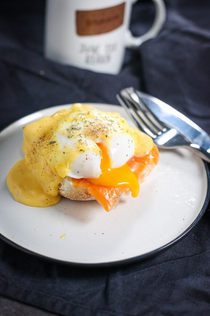 egg omelet on white ceramic plate